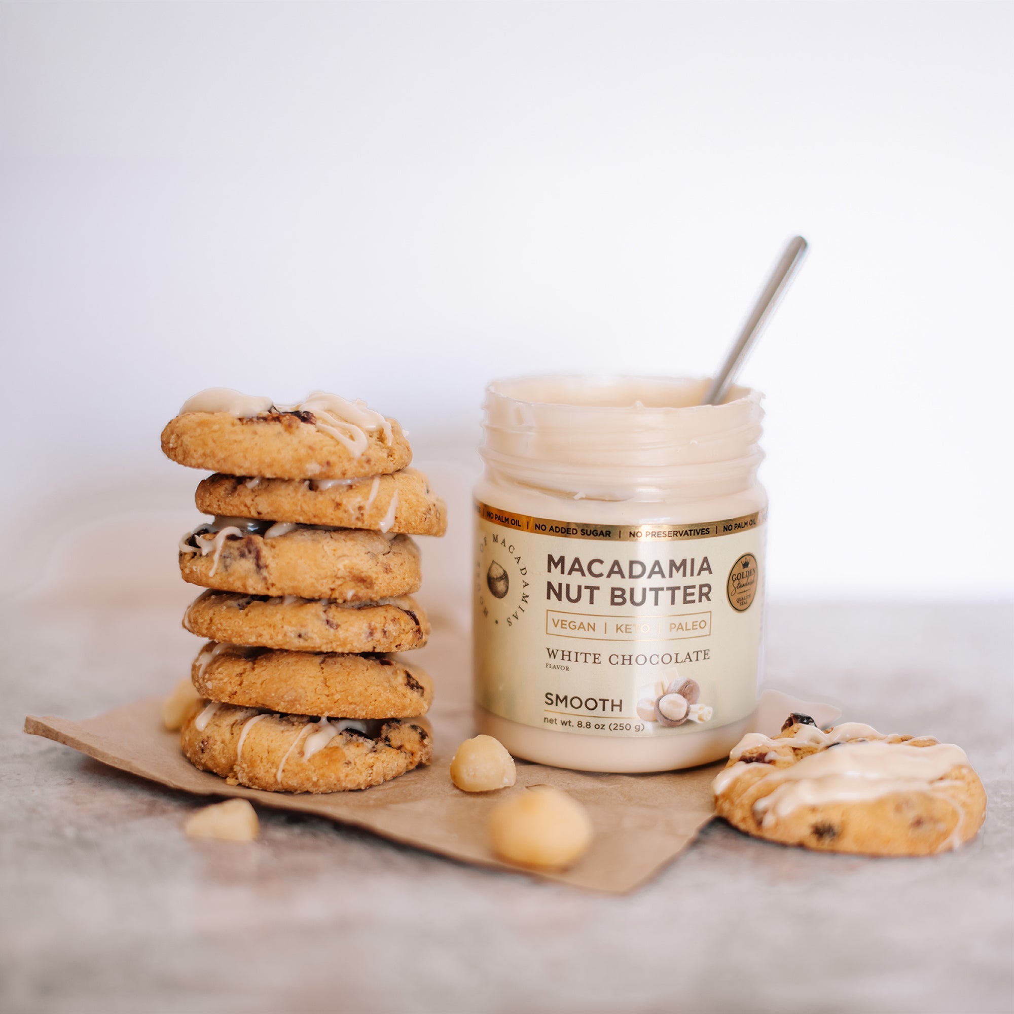Macadamia Nut Butter White Chocolate Flavor (1 Flavor, 1 Jar)