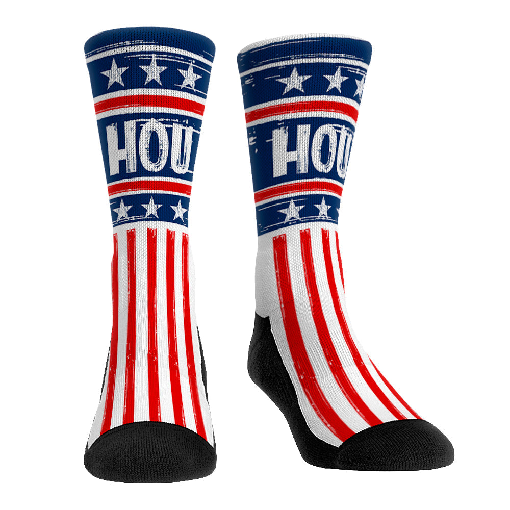 Houston - Run Deep Crew Socks