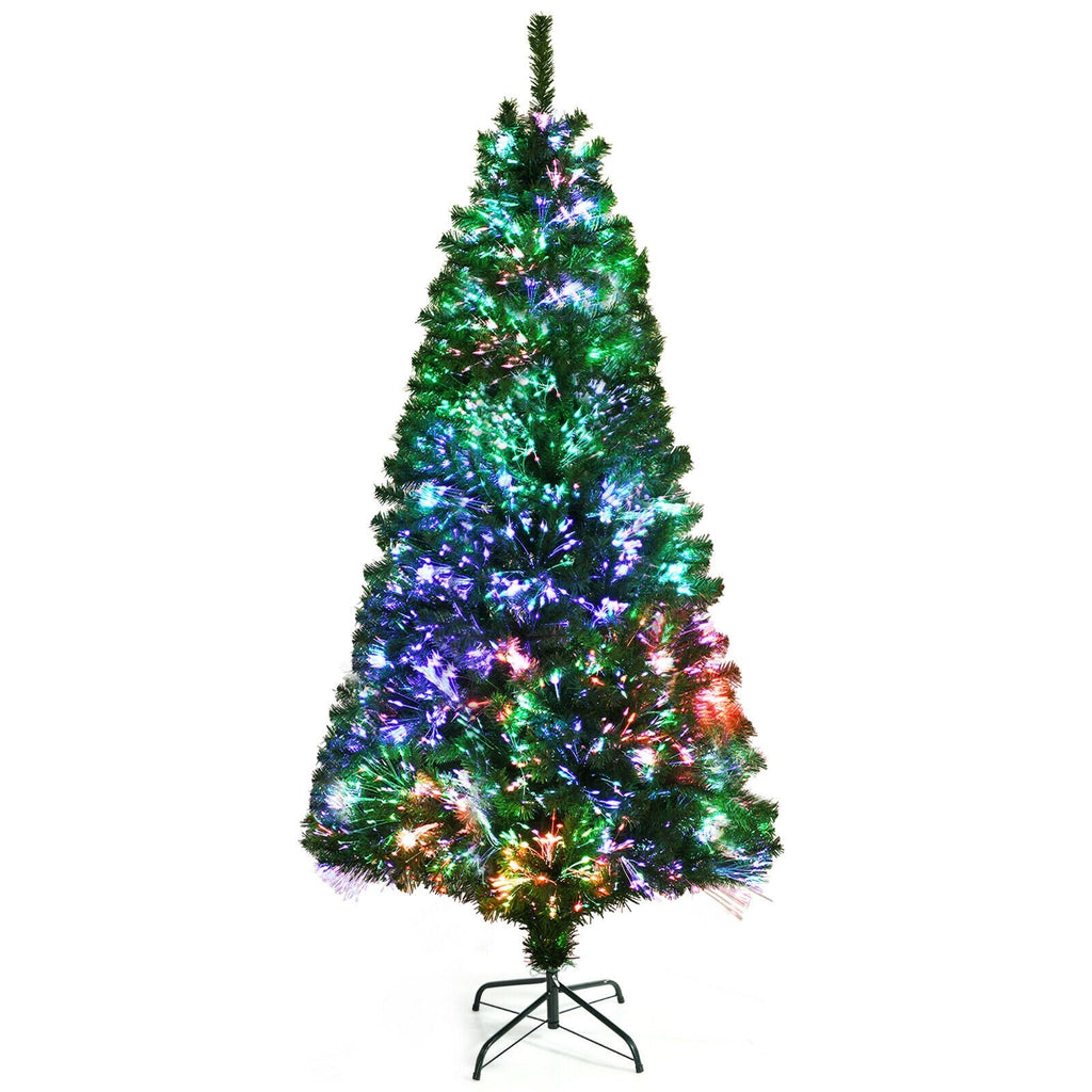 WONDERWALL ‘Noël DuBois’ Multicolor Fiber-Optic Artificial Christmas Tree — Multiple Sizes