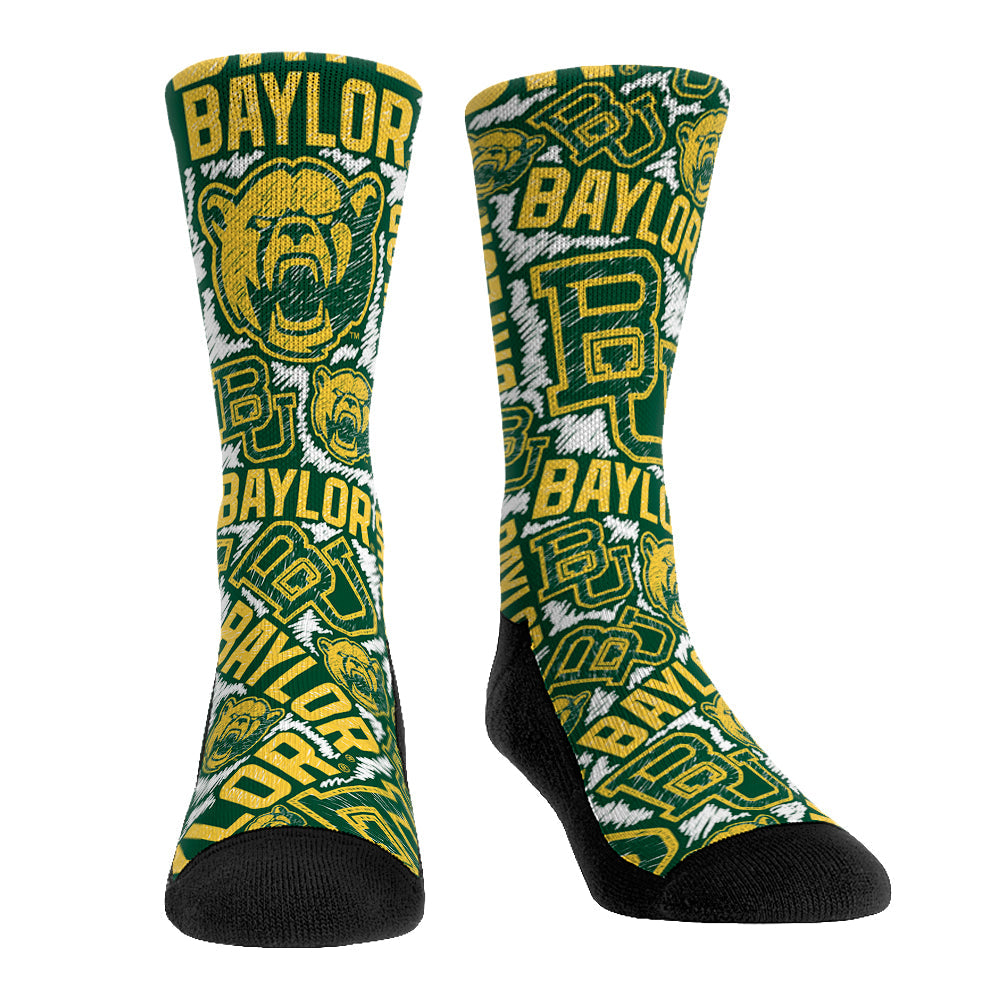 Baylor Bears - Logo Sketch Crew Socks