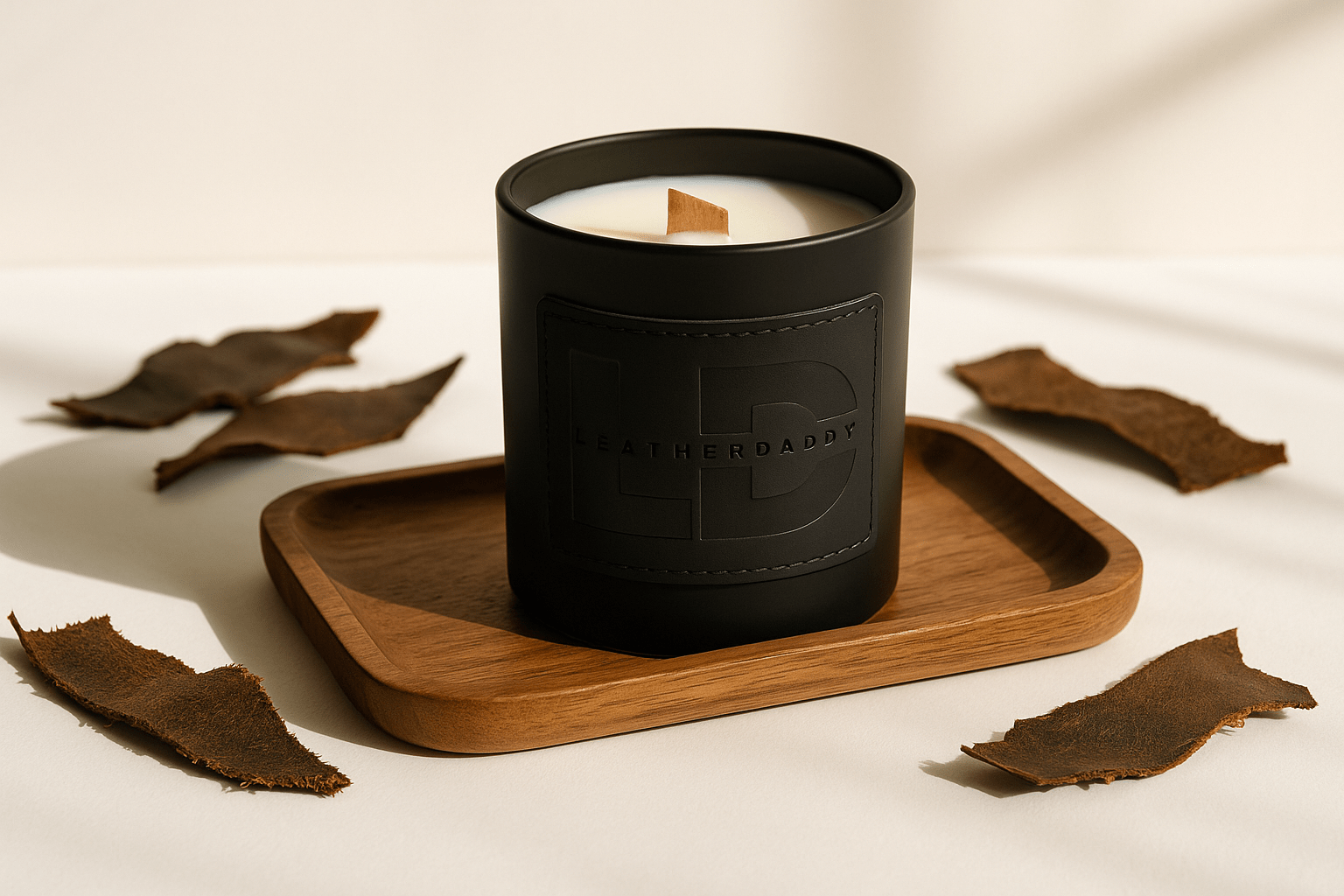Hand-Poured Soy Wax Candle - Signature LeatherDaddy Fragrance