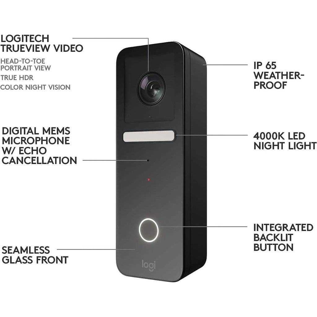 Logitech Circle View Apple® HomeKit-Enabled Video Doorbell