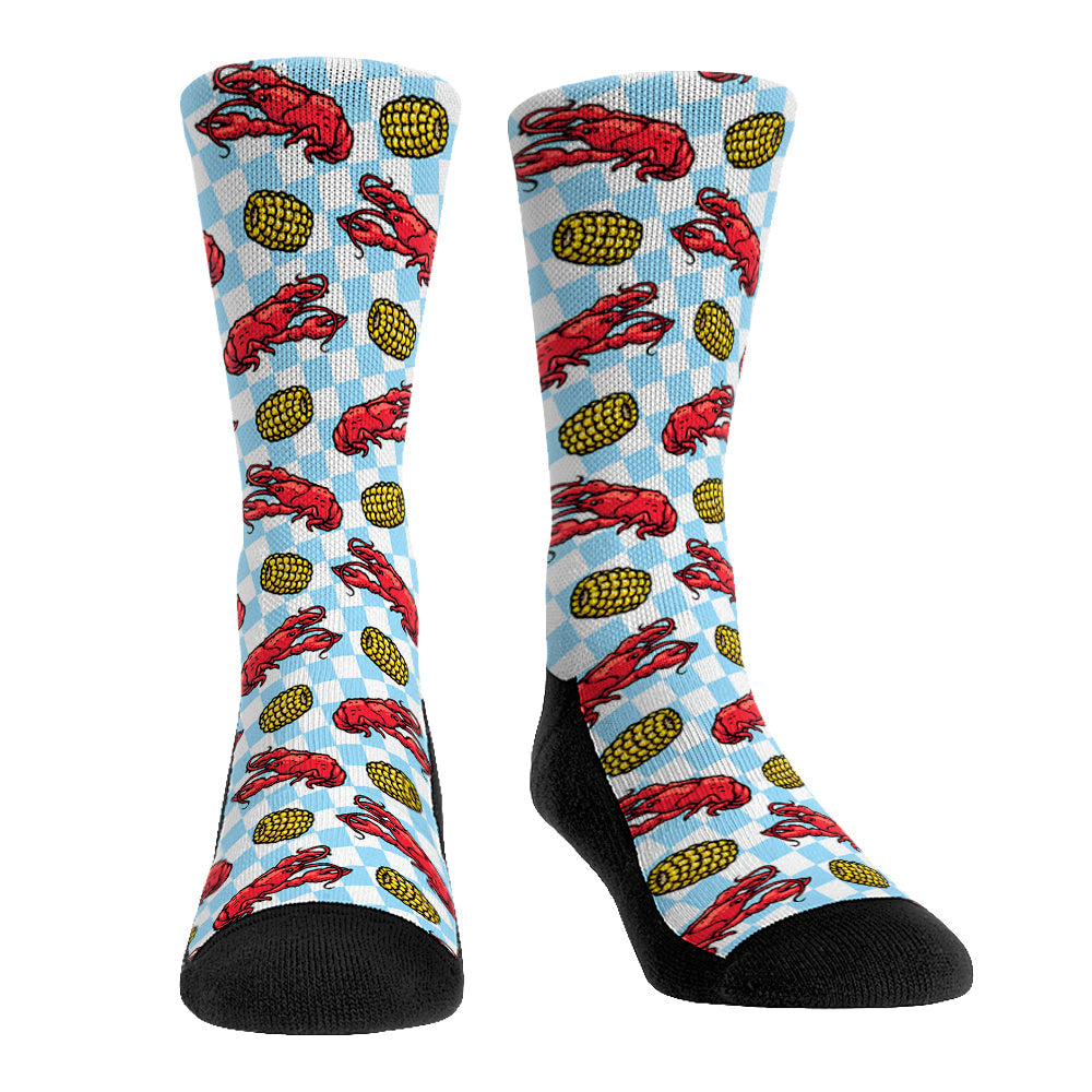 Louisiana Crawfish and Corn Crew Socks