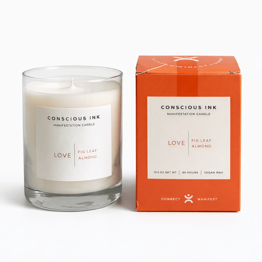 Love Fig Leaf + Almond Manifestation Candle + Ink