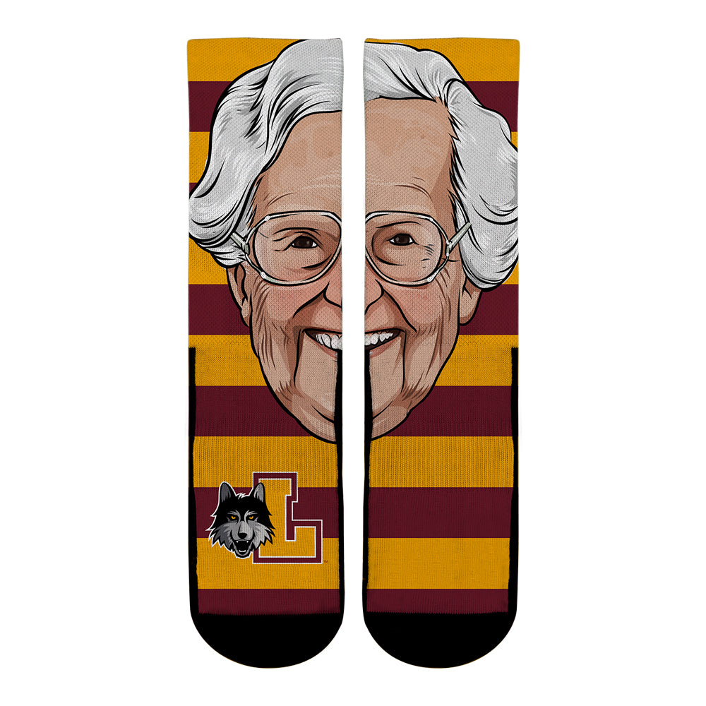 Loyola Chicago Ramblers - Sister Jean Smile Crew Socks
