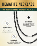 Magnetic Hematite Necklace (6mm Round Beads)
