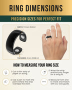 Magnetic Therapy Ring (Brushed Black)