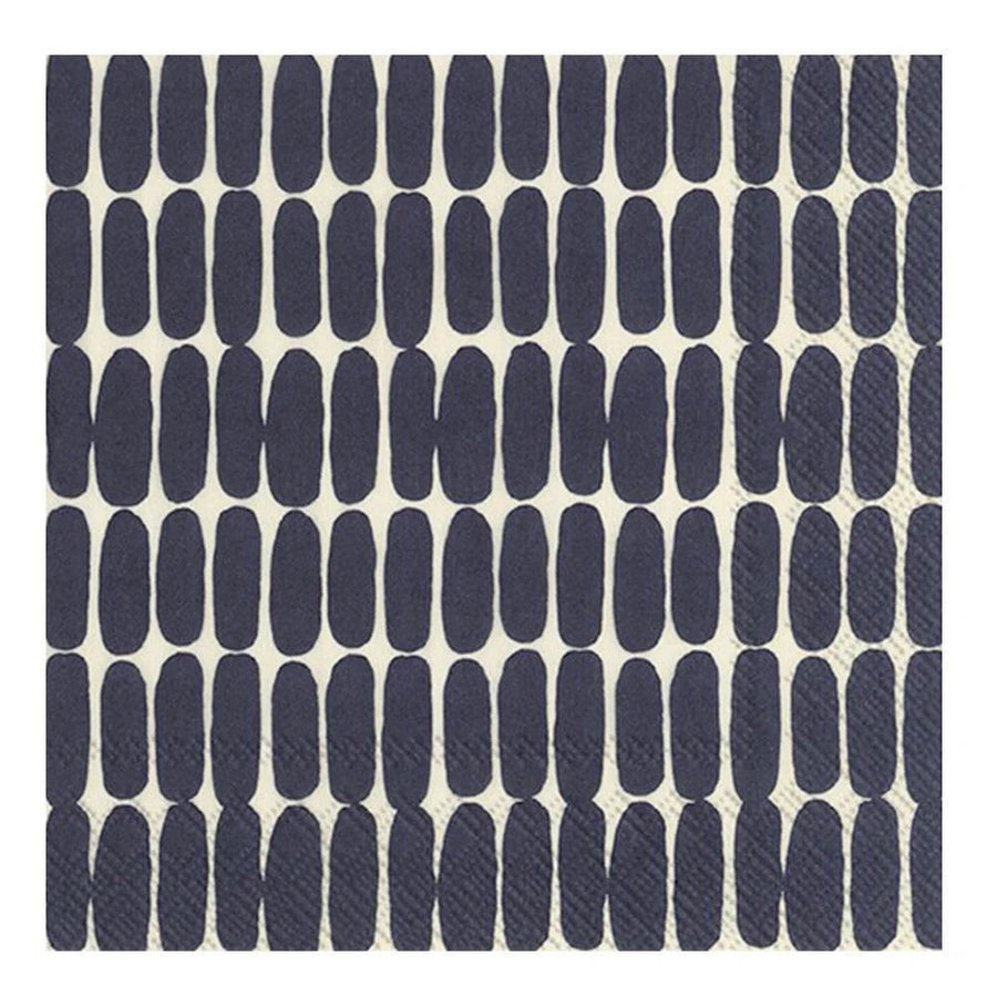 Marimekko - 'ALKU Linen Black' Paper 3-Ply Napkins (20CT)