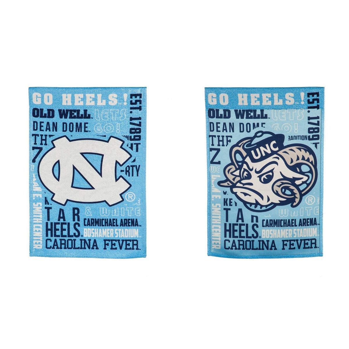 University of North Carolina Tar Heels Premium Double Sided Garden Flag Banner, Fan Rules Design, 13x18 Inch, Display Stand Sold Seperately, Officially Licensed