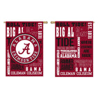 University of Alabama Crimson Tide Premium Double Sided Garden Flag Banner, Fan Rules Design, 13x18 Inch, Display Stand Sold Seperately, Officially Licensed