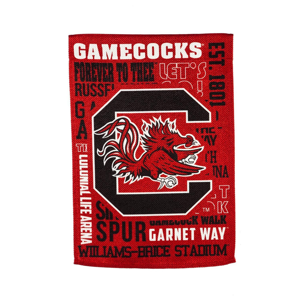 University of South Carolina Gamecocks Premium Double Sided Garden Flag Banner, Fan Rules Design, 13x18 Inch, Display Stand Sold Seperately, Officially Licensed