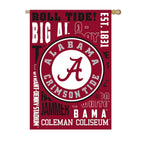 University of Alabama Crimson Tide Premium Double Sided Garden Flag Banner, Fan Rules Design, 13x18 Inch, Display Stand Sold Seperately, Officially Licensed