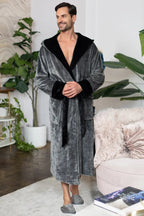 Men’s Robe with Hood – Ultra-Soft Plush Comfort for Everyday Use