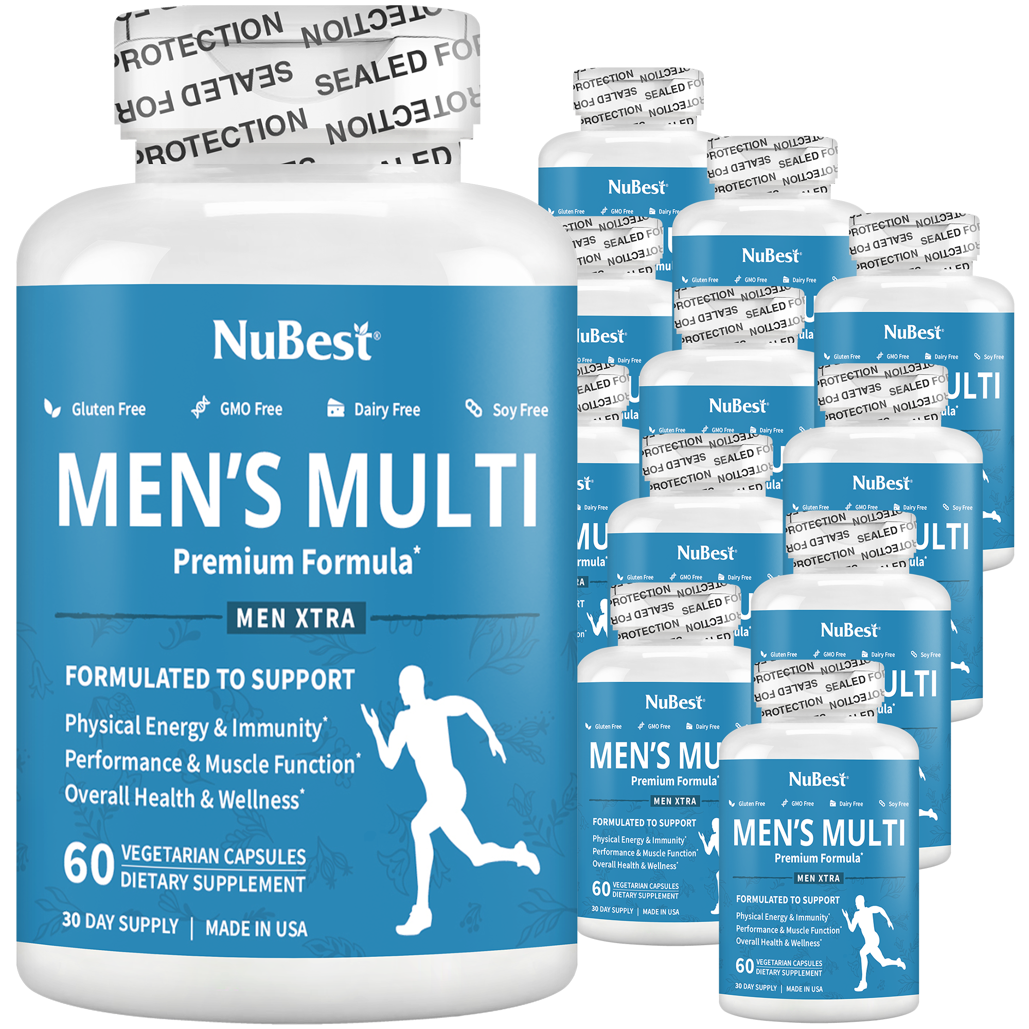 Men's Multi, Men Xtra, Energy, Immunity & Health Boost, 60 Vegan Capsules by NuBest Nutrition®