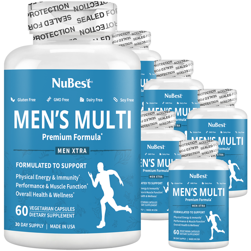 Men's Multi, Men Xtra, Energy, Immunity & Health Boost, 60 Vegan Capsules by NuBest Nutrition®
