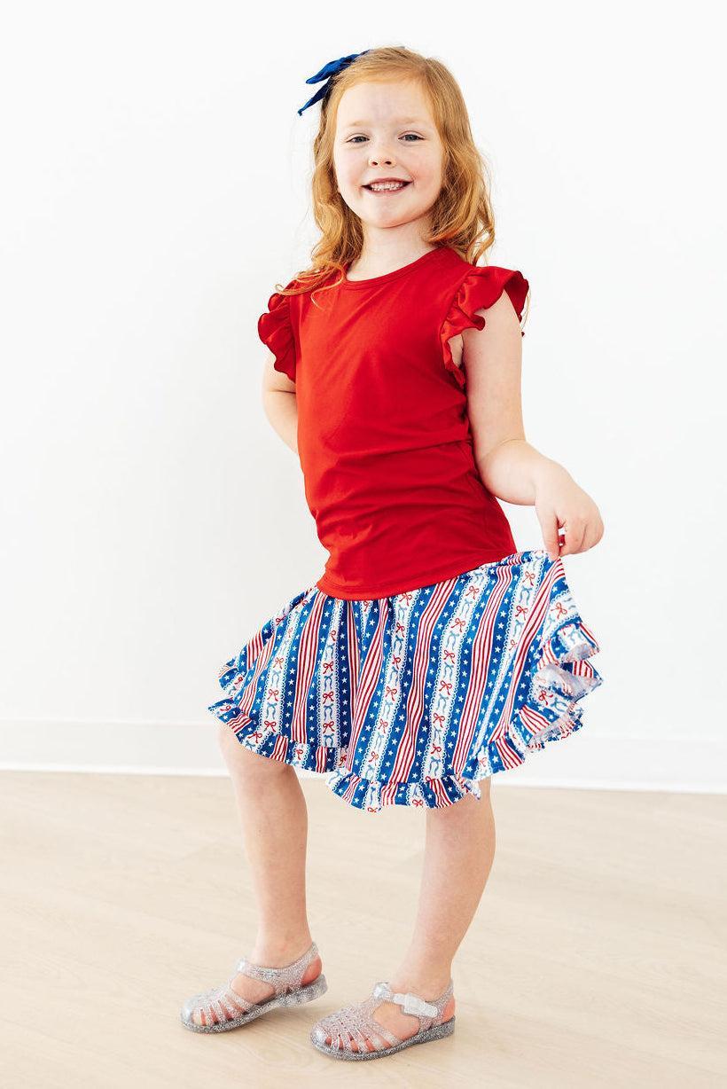 All-American Girl Ruffle Twirl Skort - WONDERWALL