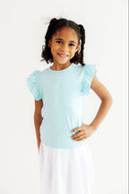 Bluebird S/S Ruffle Tee - WONDERWALL