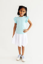 Bluebird S/S Ruffle Tee - WONDERWALL