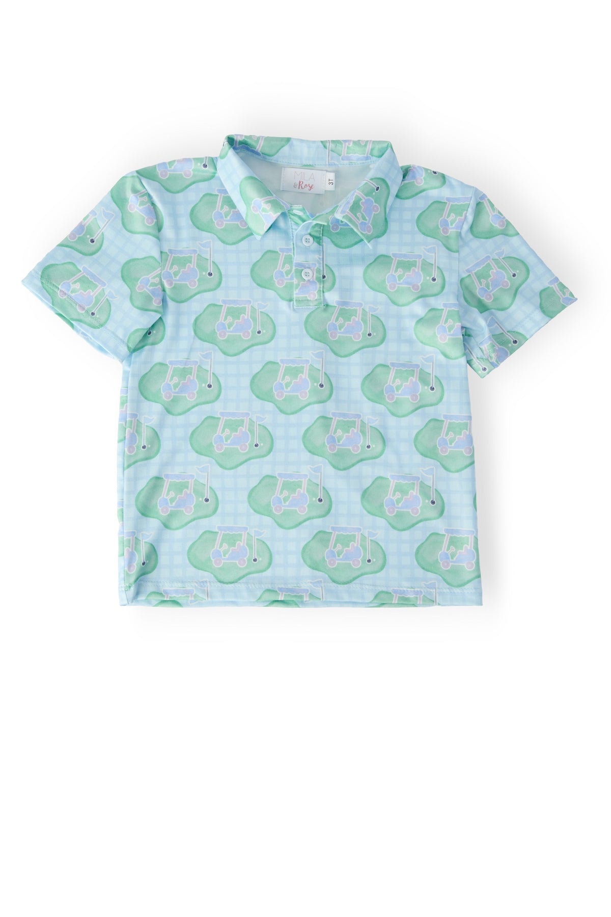 Boys He's on the Green S/S Polo - WONDERWALL
