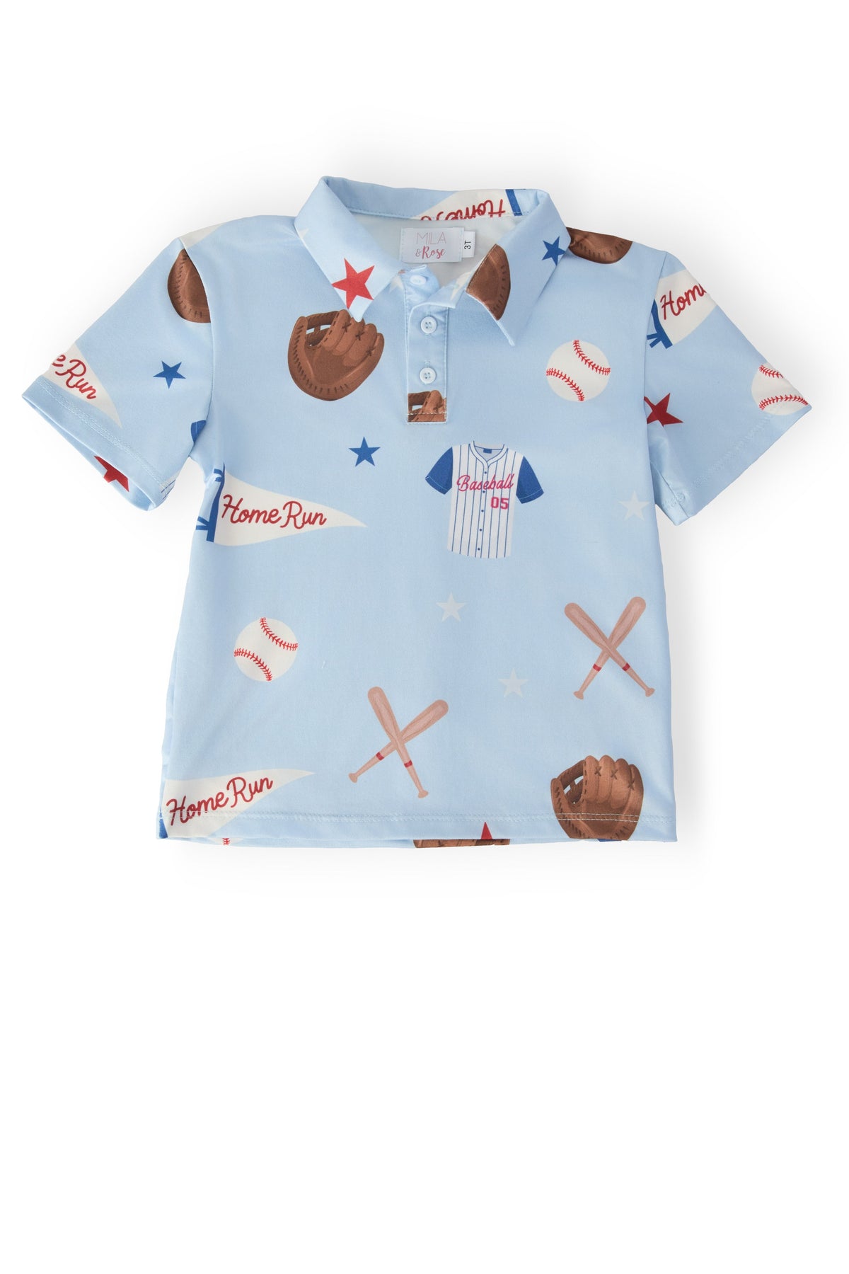 Boys Home Run S/S Polo - WONDERWALL