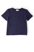 Boys Navy S/S Pocket Tee - WONDERWALL