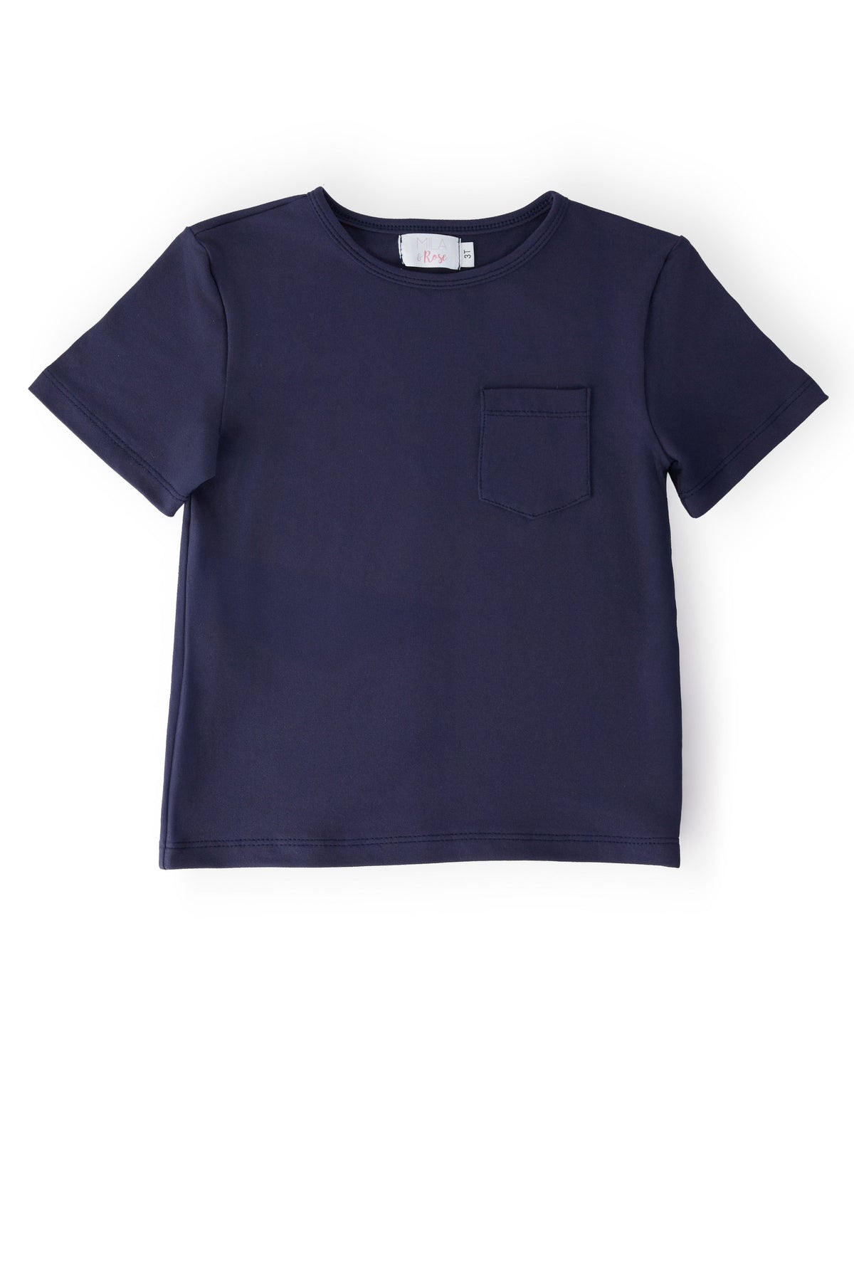 Boys Navy S/S Pocket Tee - WONDERWALL