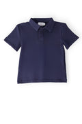 Boys Navy S/S Polo - WONDERWALL
