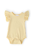 Butter Yellow S/S Flutter Bodysuit - WONDERWALL