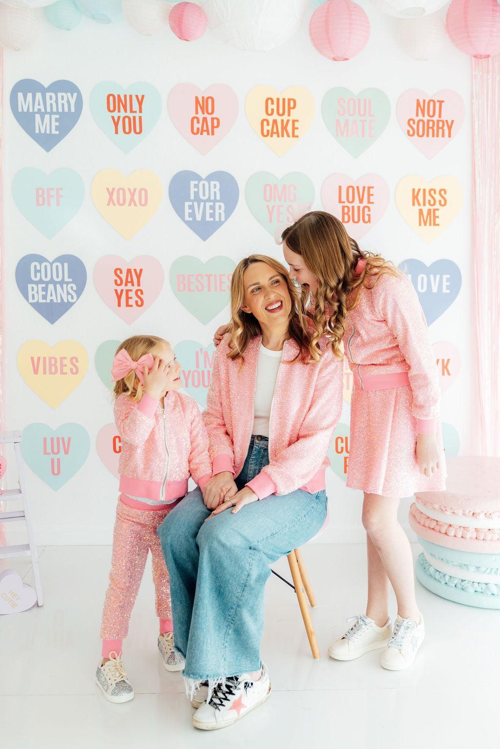 Grown Up Bubblegum Pink Sequin Jacket - WONDERWALL