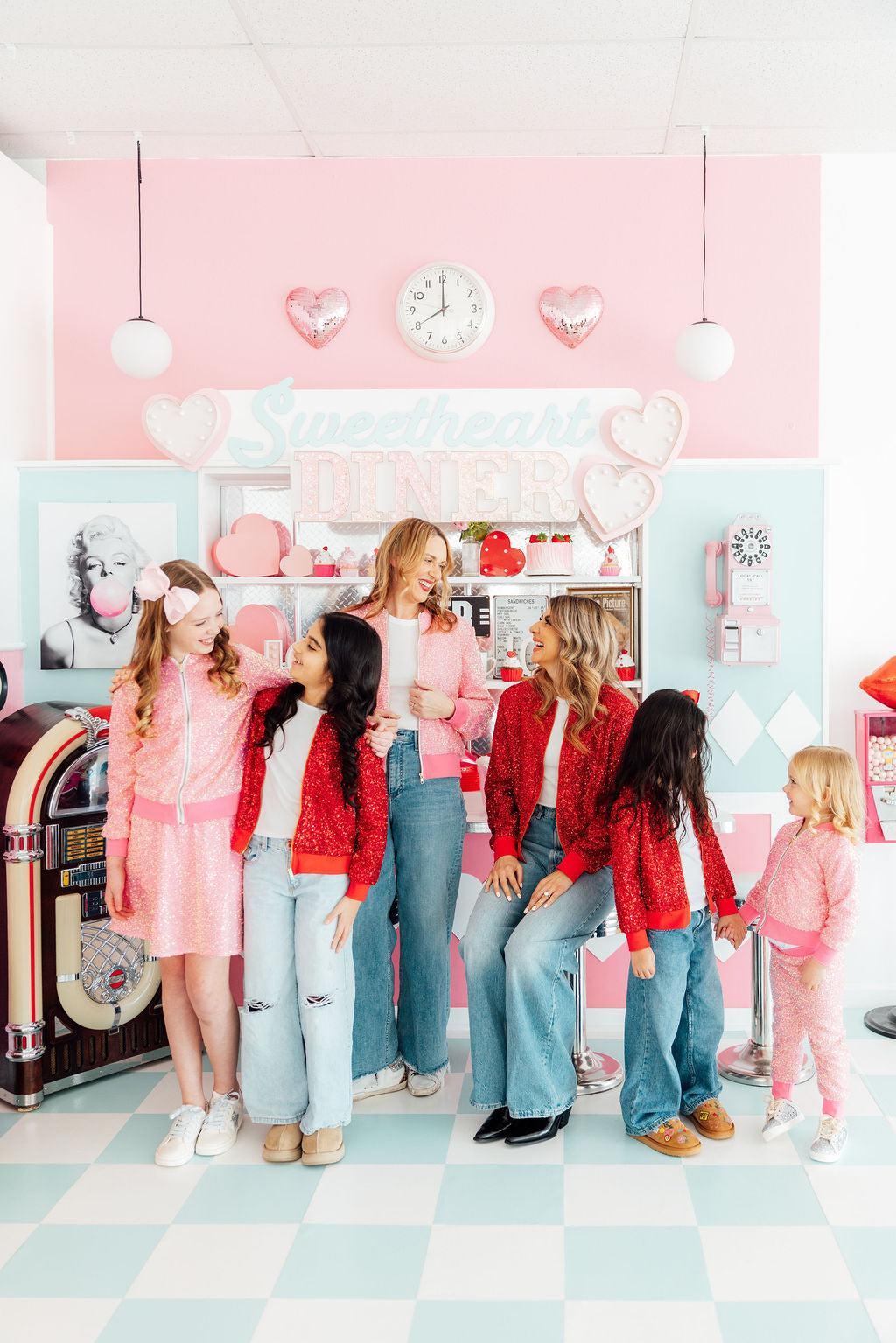 Grown Up Bubblegum Pink Sequin Jacket - WONDERWALL