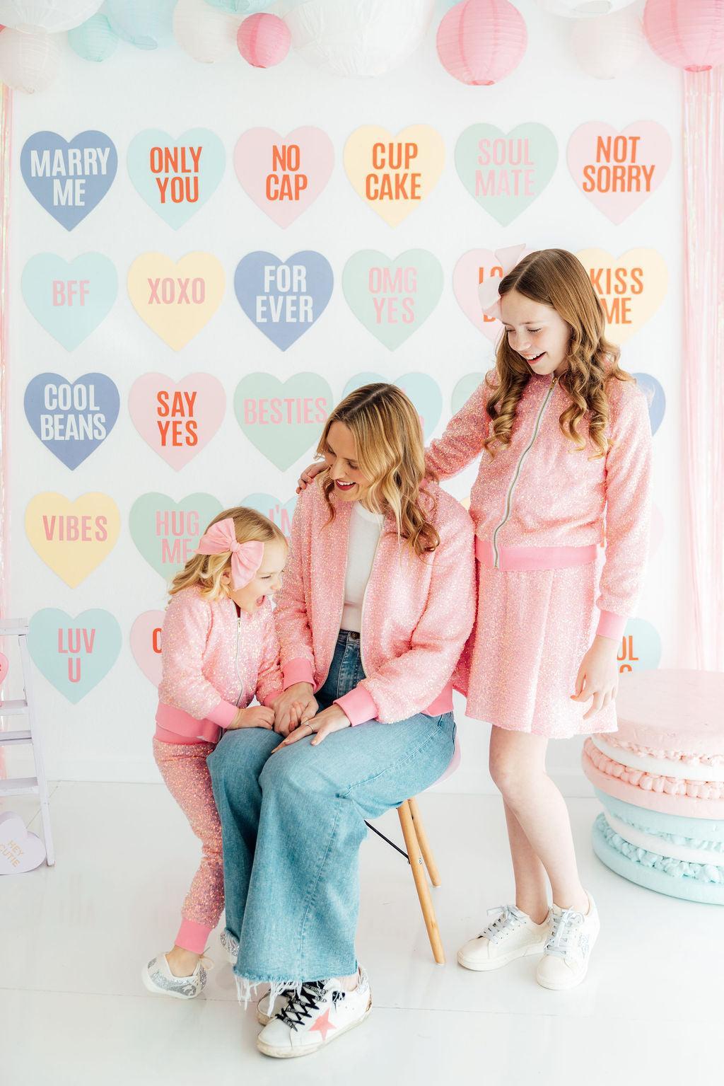 Grown Up Bubblegum Pink Sequin Jacket - WONDERWALL