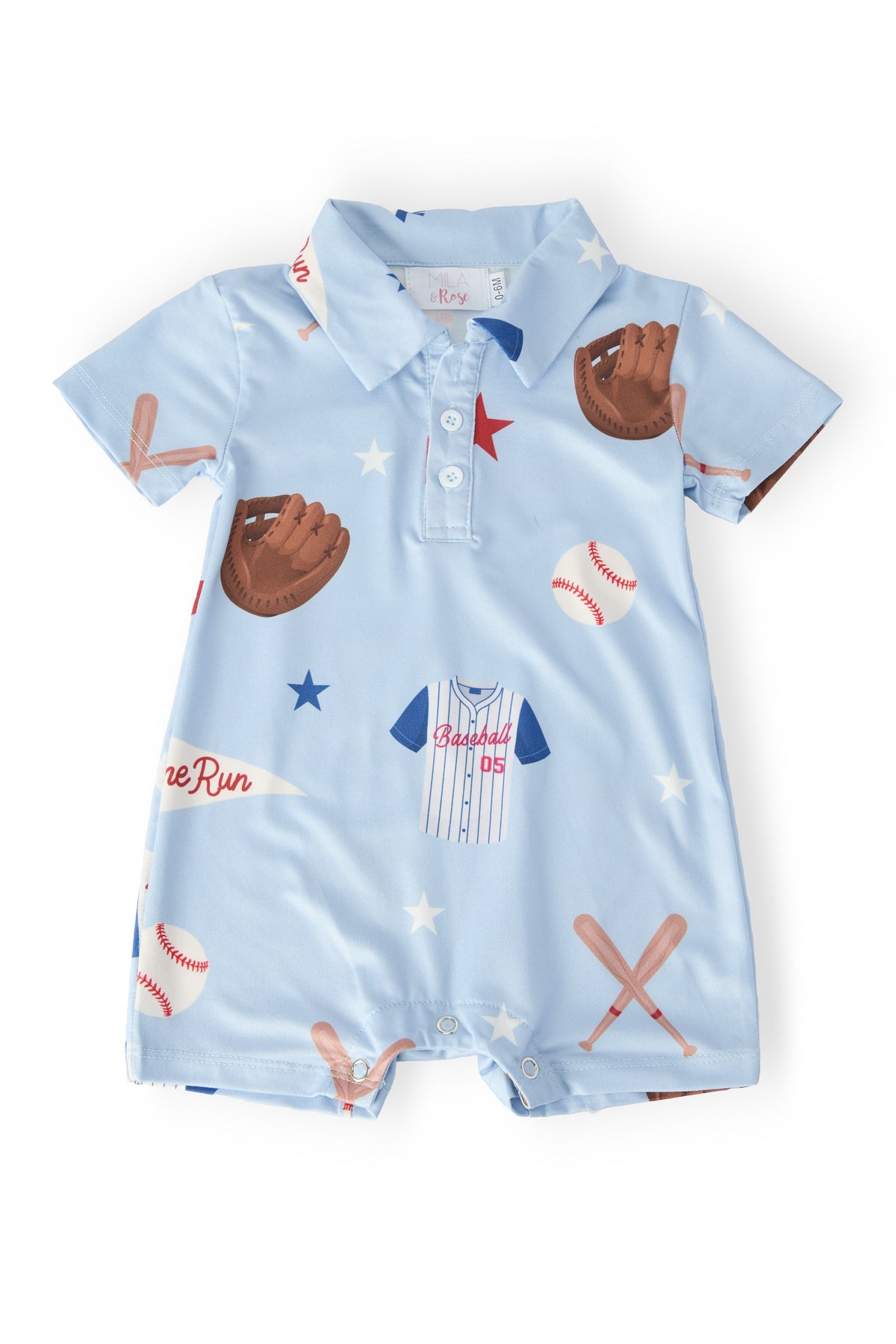 Home Run Polo Shorty One-Piece - WONDERWALL