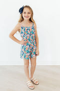 Island Blossoms Strappy Play Romper - WONDERWALL