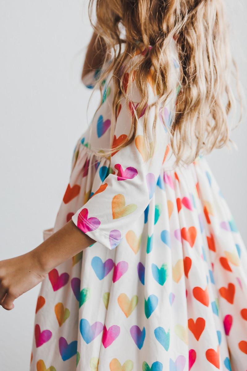 Lotta Love 3/4 Sleeve Pocket Twirl Dress - WONDERWALL