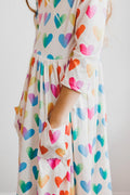 Lotta Love 3/4 Sleeve Pocket Twirl Dress - WONDERWALL