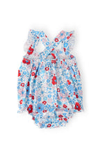 Patriotic Petals Ruffle Cross Back Romper - WONDERWALL