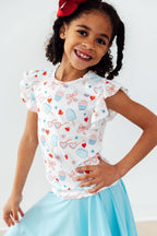 Red, White, & Sweet S/S Ruffle Tee - WONDERWALL