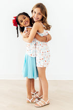 Red, White, & Sweet S/S Ruffle Tee - WONDERWALL