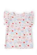 Red, White, & Sweet S/S Ruffle Tee - WONDERWALL