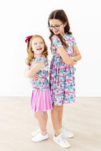 Time to Purr-ty S/S Pocket Twirl Dress - WONDERWALL