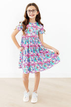 Time to Purr-ty S/S Pocket Twirl Dress - WONDERWALL