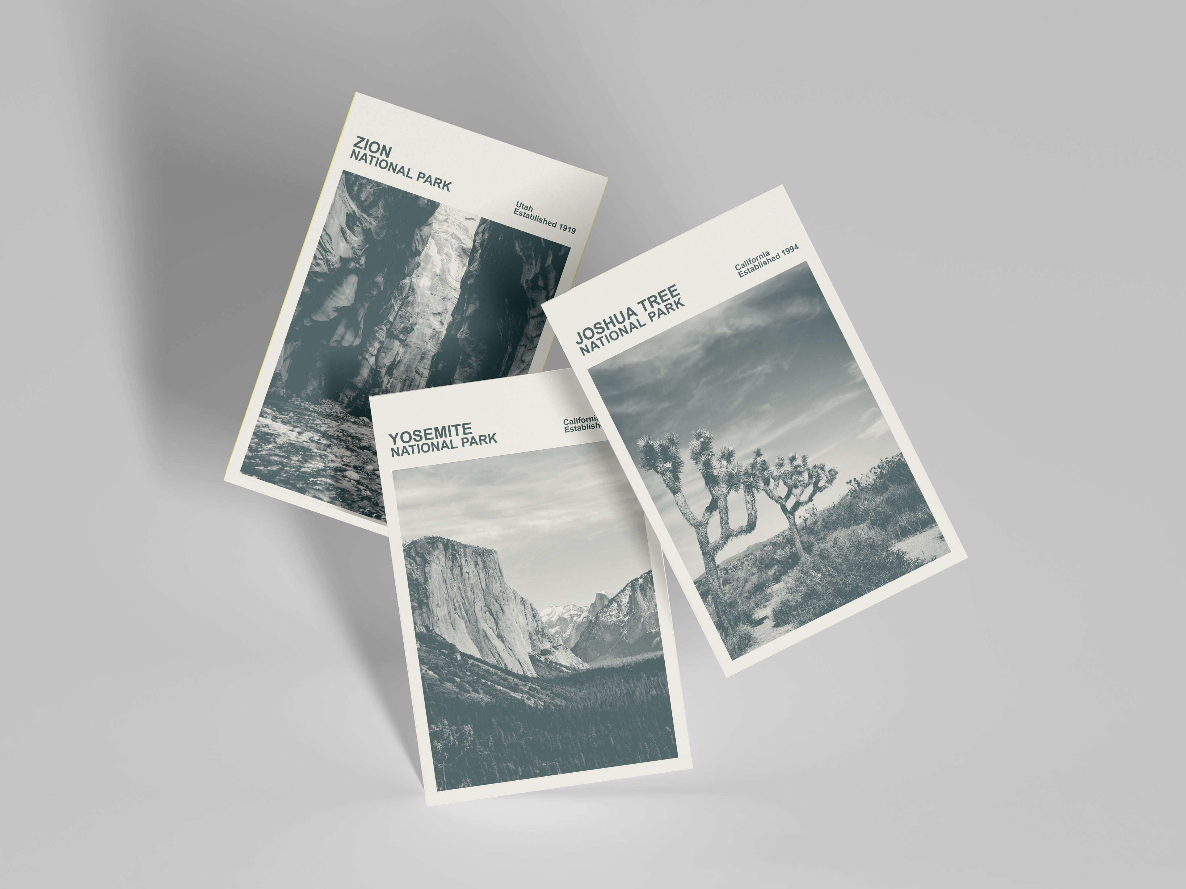 Yosemite National Park Print, Monochrome