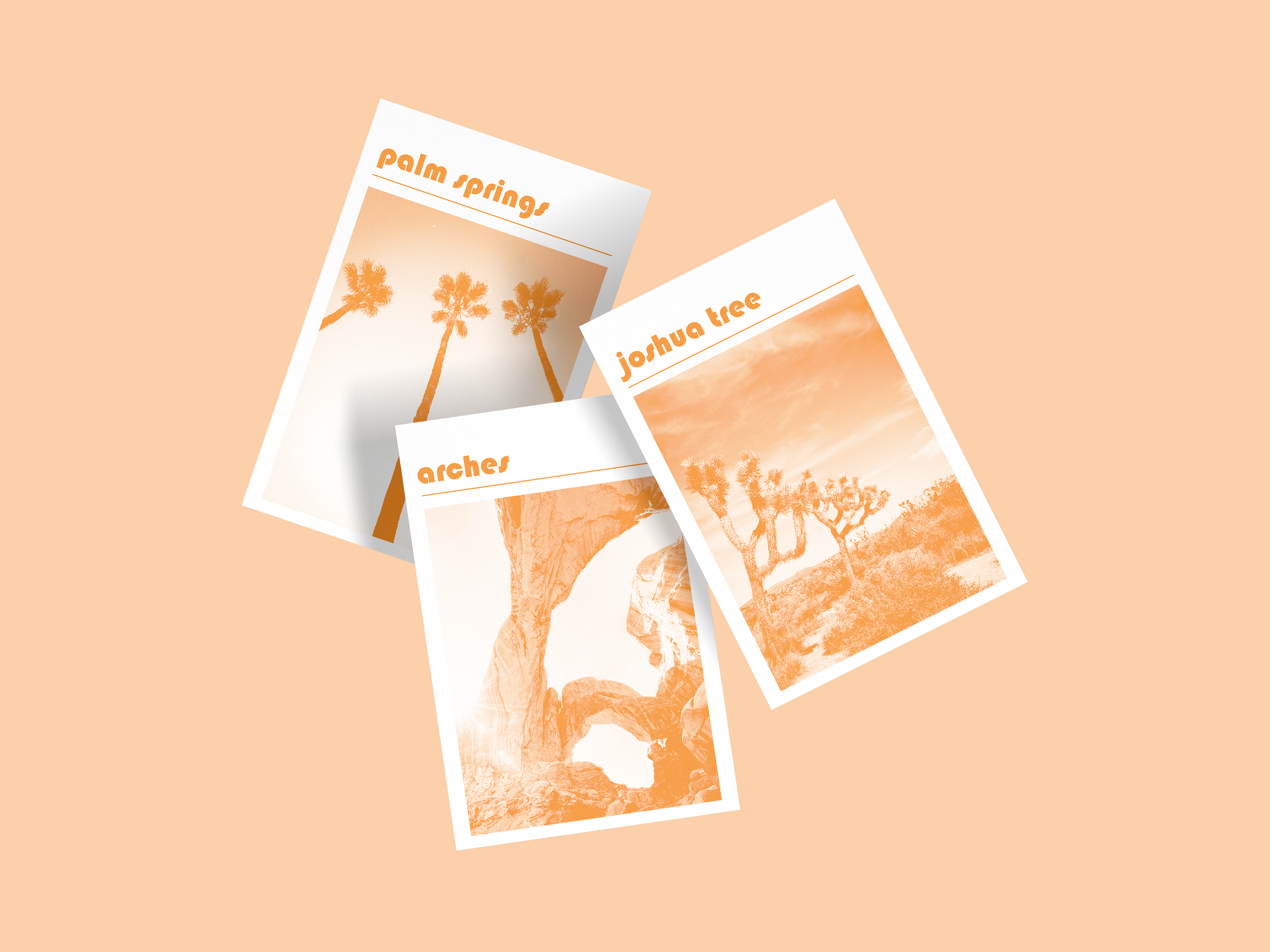 Joshua Tree National Park Print, Orange