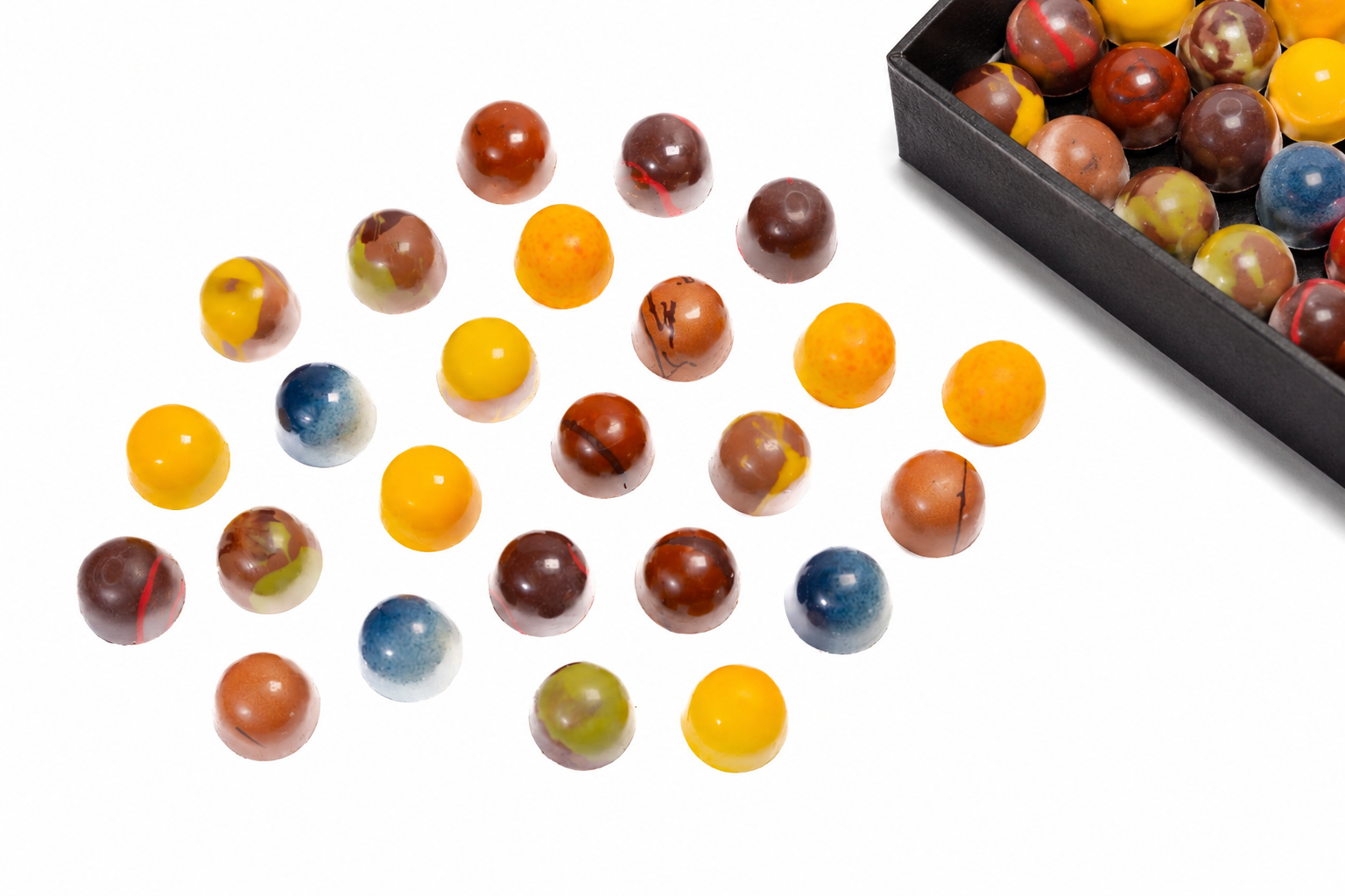 Andy Anand Monet Chocolate Bonbons Gift Box, 25 pc, 6.52 oz – Gluten - Free Belgian Truffles & Pralines, Birthday & Holiday Gift Collection