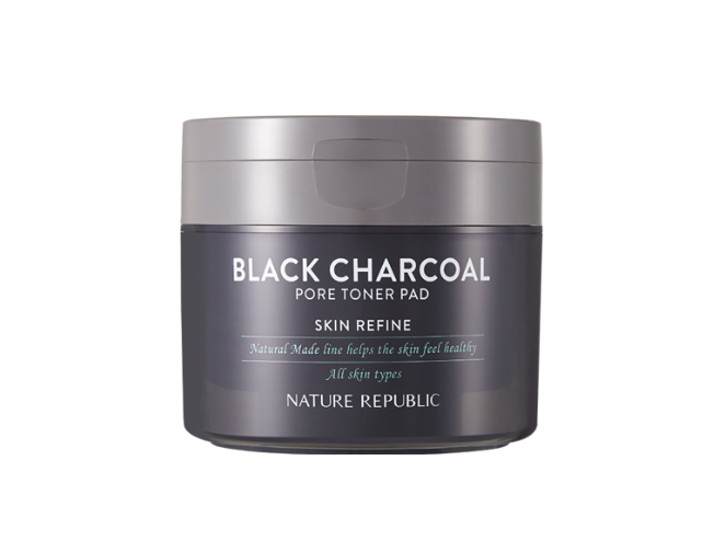 NATURE REPUBLIC Black Charcoal Pore Toner Pad 100g/50ea