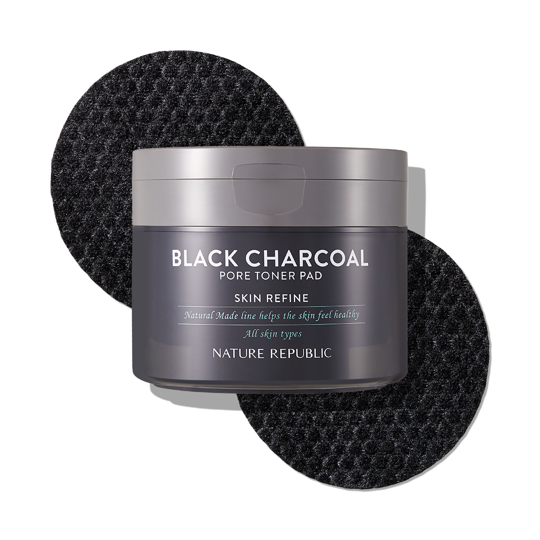 NATURE REPUBLIC Black Charcoal Pore Toner Pad 100g/50ea