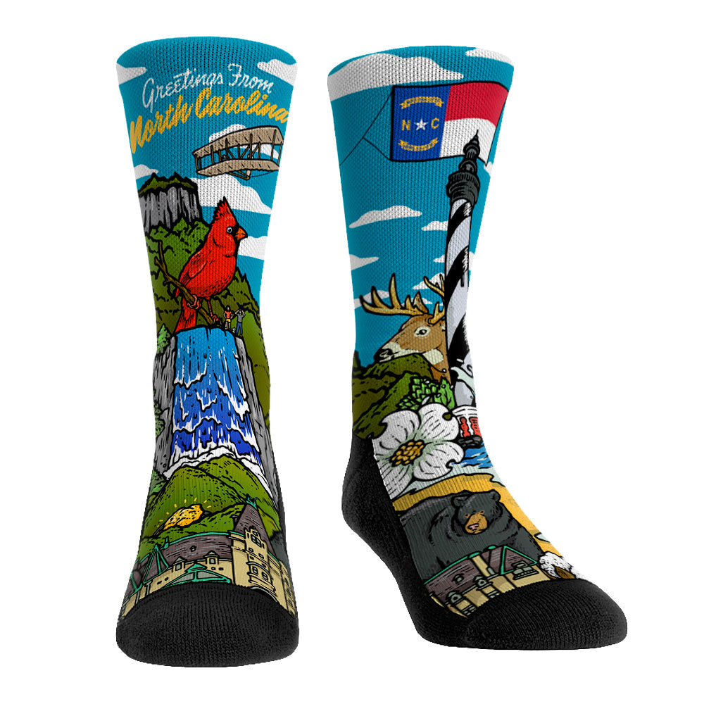 Greetings From North Carolina Crew Socks