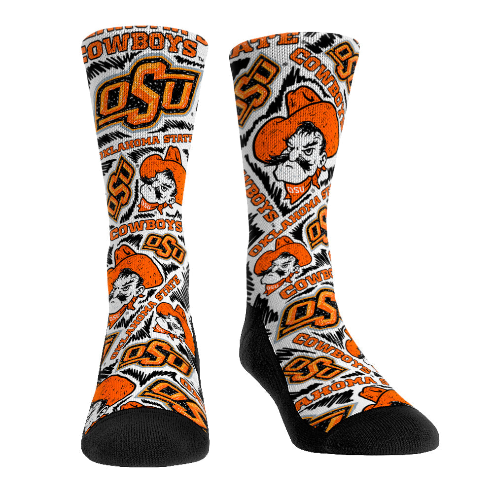 Oklahoma State Cowboys - Logo Sketch Crew Socks