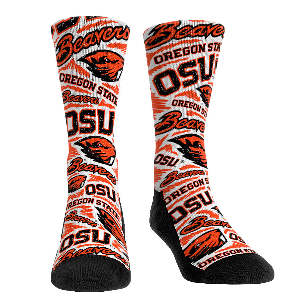 Oregon State Beavers - Logo Sketch Crew Socks
