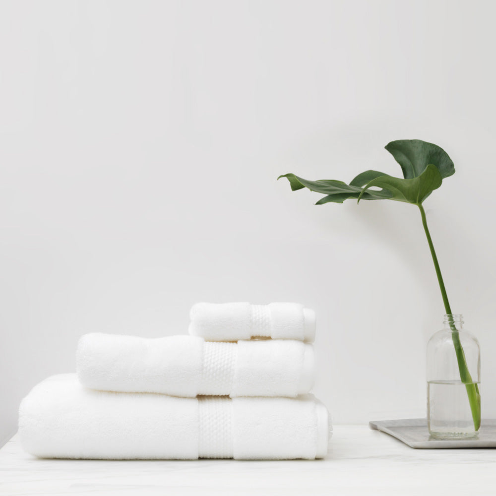 Organic Cotton White Hand Towel